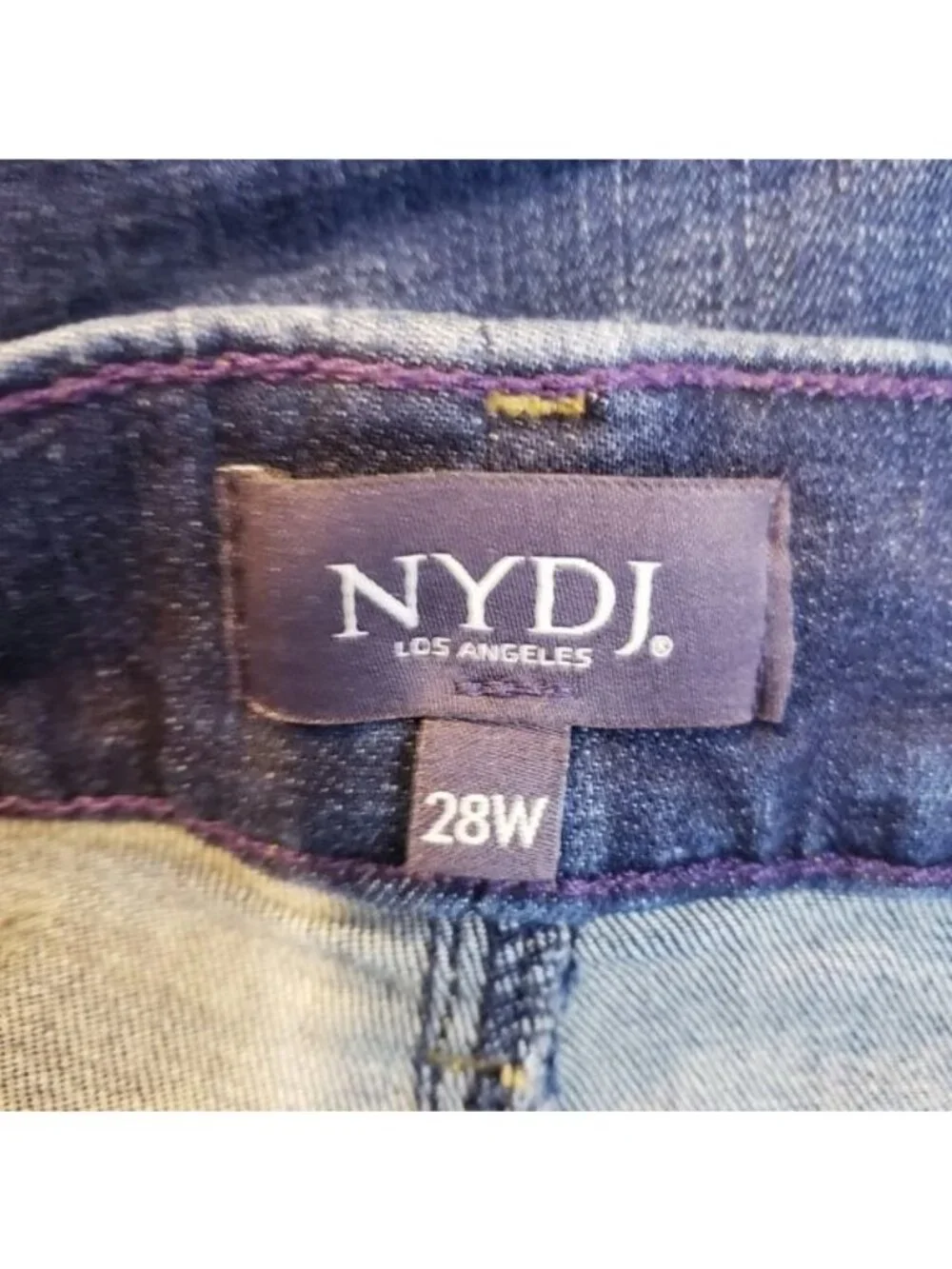 NYDJ Marilyn Crop Jeans Cuffed Denim Pants Women's Size 28W